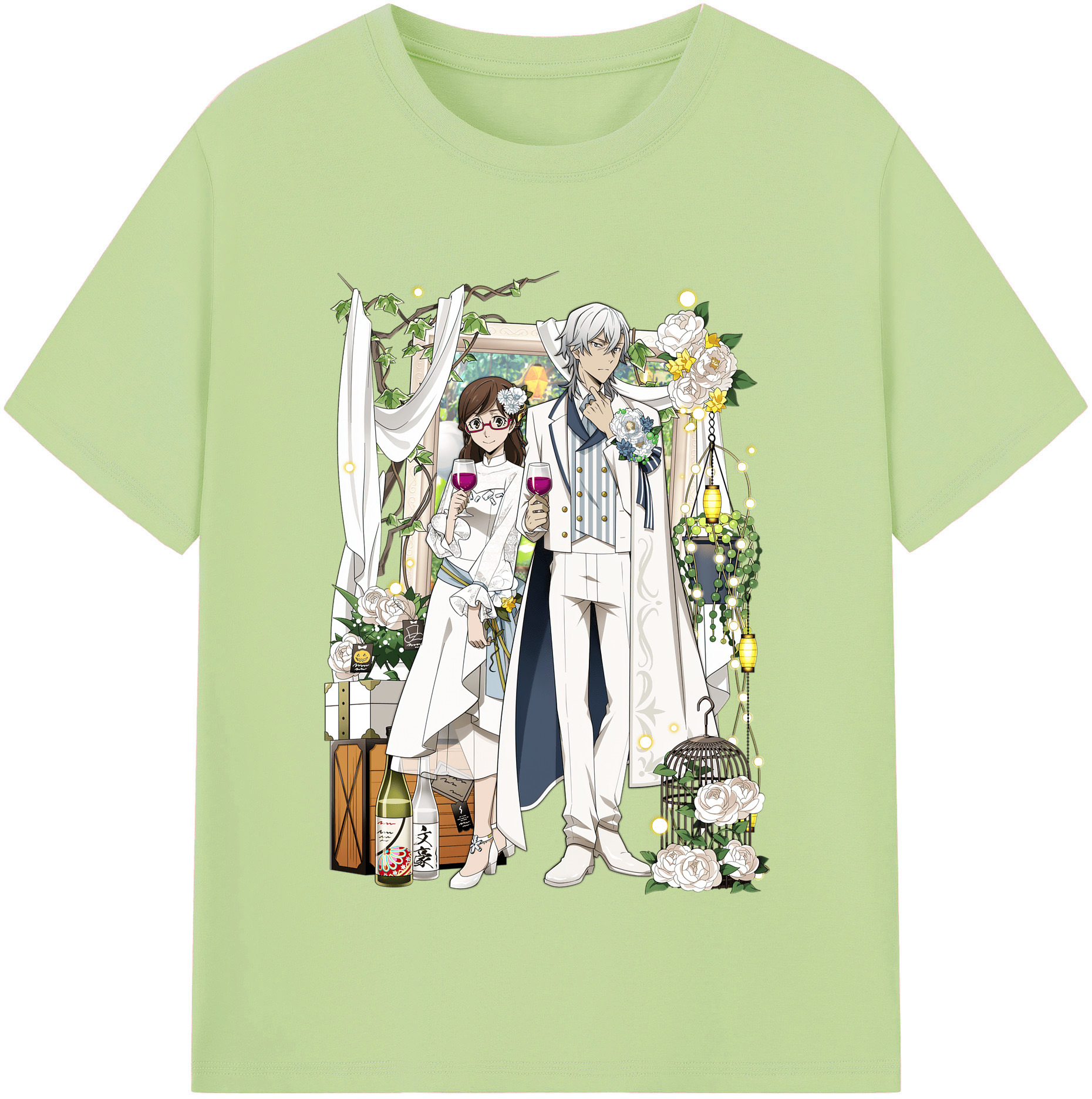 （画像用） 文豪ストレイドッグス Bungo Stray Dogs 綿100％半袖Tシャツ（フロントプリント）